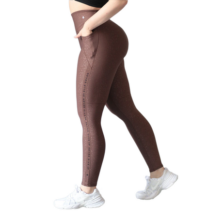 Leggings básico con bolsillos | Supplex Stretch, Relieves Print | Brownie